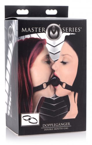 מחסום פה כפול XR Brands- Doppleganger Silicone Double Mouth Gag 