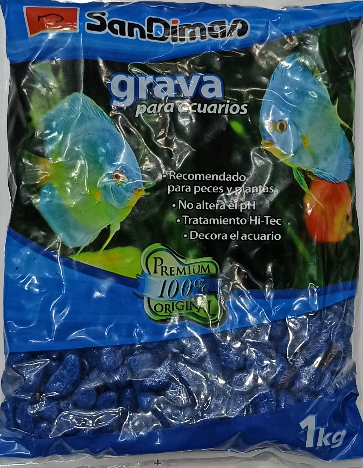 חצץ כחול כהה 1 ק"ג לאקווריום