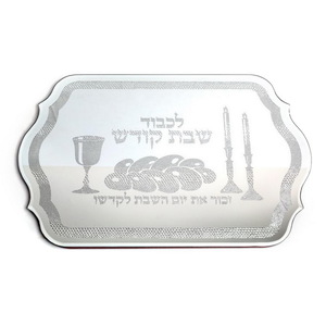 מגש זכוכית עיטור כסוף X3001