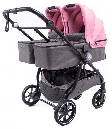 סל שכיבה (אמבטיה) לעגלת תאומים איזי טווין 4 (בד בסיס שחור)