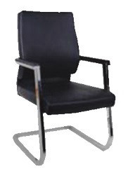 רמי כסא אורח דמוי עור רגל ניקל 