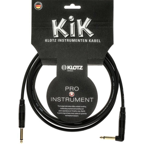 כבל לכלי נגינה עם מחבר זוויתי KLOTZ KIK PR PRO 