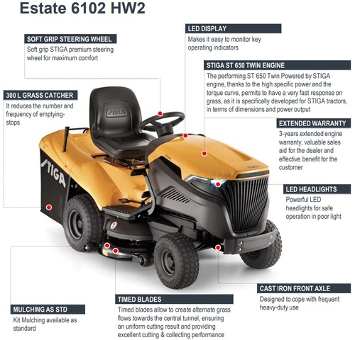 טרקטורון סטיגה 102 ESTATE 6102 HW2 ס