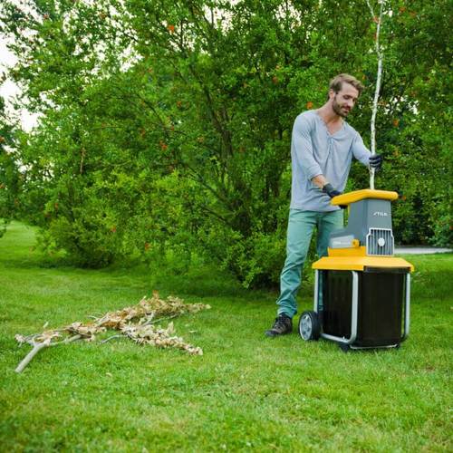 טוחן ענפים וגזם + מיכל סטיגה BIO SILENT