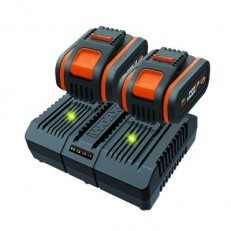 מטען 20V כפול +סוללות 2X4A WORX