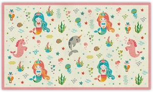 שטיח פעילות מעוצב לחדר ילדים Soft Mat במגע רך - בת ים צבעוני