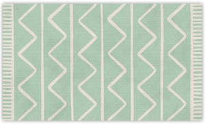 שטיח פעילות מעוצב לחדר ילדים Soft Mat במגע רך - זיג זג ירוק