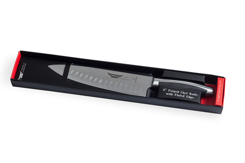 סכין שף חריצים מחוזק 