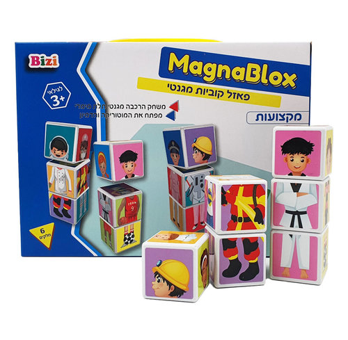 פאזל תלת מימדי מ 6 קוביות מגנטיות– מקצועות