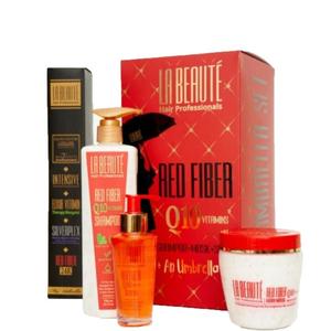מארז משקם לשיער Q10 RED FIBER - לה בוטה  