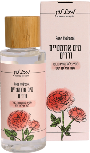 מים ארומטיים הידרוסול ורדים - לעור רגיל עד יבש | מסייע לאדמומיות בעור (100 מל')