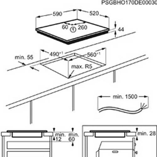 כיריים אינדוקציה Electrolux EIT614 אלקטרולוקס
