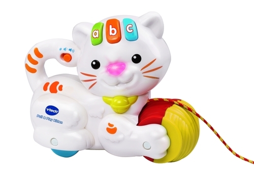 חתול משיכה מעודד הליכה - לבן  vtech