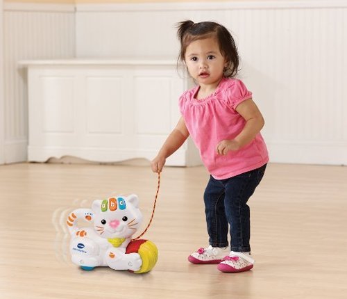 חתול משיכה מעודד הליכה - לבן  vtech