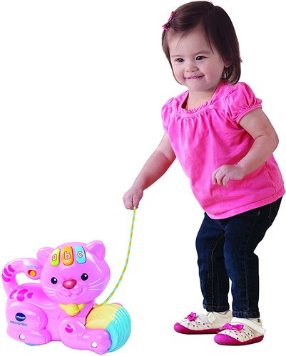 חתול משיכה מעודד הליכה - ורוד vtech