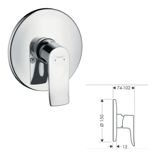 HANSGROHE כיסוי 3 דרך דור קודם מטריס מק