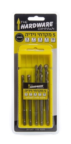 סט מקדחי וידיה עם חיבור מהיר למברגה, 5 יח', VMMS, HARDWARE
