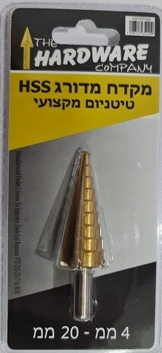 מקדח HSS מדורג ציפוי טיטניום חיבור מהיר למברגה 4-20 מ