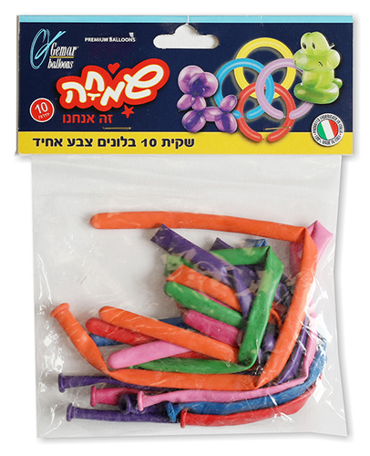 בלוני נקניק צבעוניים