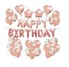 סט בלונים "HAPPY BIRTHDAY" - רוז גולד
