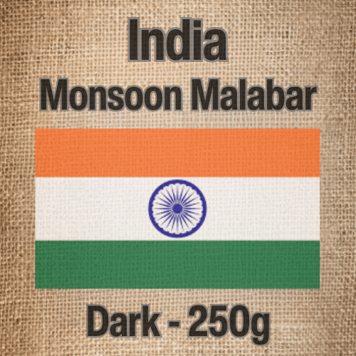 250 גרם פולי קפה בריוסו הודו מונסון מלבר כהה Caffe Brioso India Monsoon Malabar Dark Roast