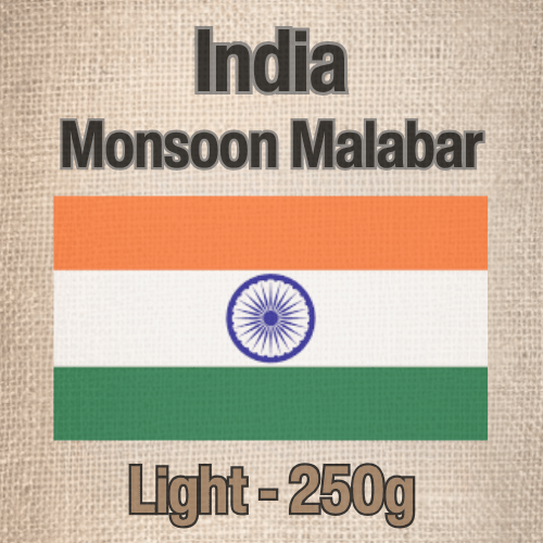 250 גרם פולי קפה בריוסו הודו מונסון מלבר בהיר Caffe Brioso India Monsoon Malabar Light Roast