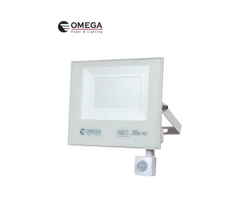 זרקור 100W עם חיישן 6500K לבן אומגה