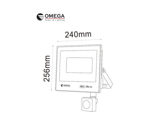 זרקור 100W עם חיישן 6500K לבן אומגה