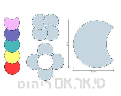 שרשור שולחנות דגם סהר