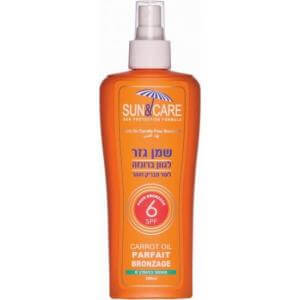 שמן שיזוף גזר SPF 6 - סאן&קאר - 200 מ