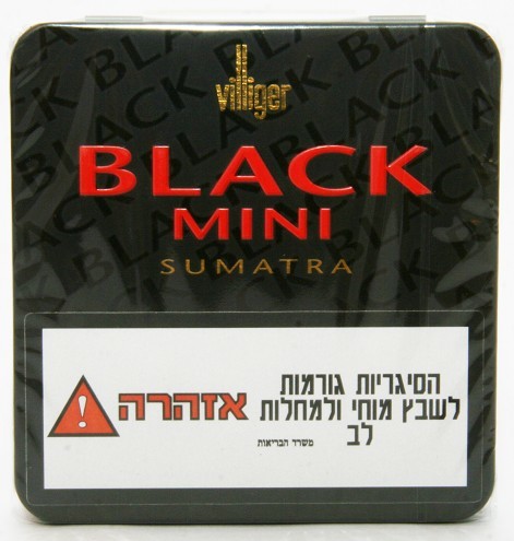 סיגרלות עם פילטר ויליגר מיני בלק סומטרה
