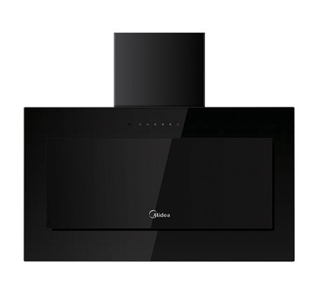 קולט אדים זכוכית שחור אלכסון 90 סמ MIDEA E90TEW2J82