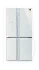 מקרר 4 דלתות בנפח 615 ליטר Sharp זכוכית לבנה SJ-R8802