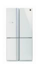 מקרר 4 דלתות בנפח 615 ליטר Sharp זכוכית לבנה SJ-R8802