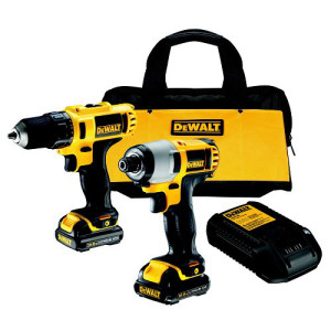 סט מברגה/מקדחה ואימפקט 12V דגם DCK211C2T מבית DEWALT