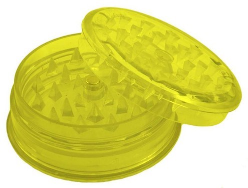 גריינדר אקריליק 2 חלקים 60 ממ שקוף צבע צהוב