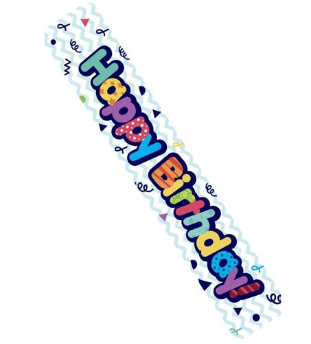כרזת HAPPY BIRTHDAY צבעונית