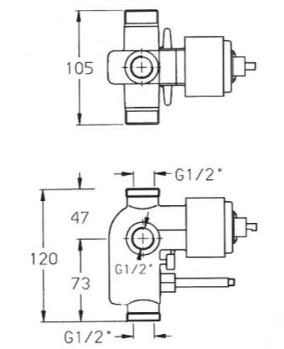 מערכת קיר אינטרפוץ 202583 גוף פנימי 4 דרך חמת