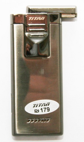 מצית טיטאן 179 להבה נסתרת צבע כרום