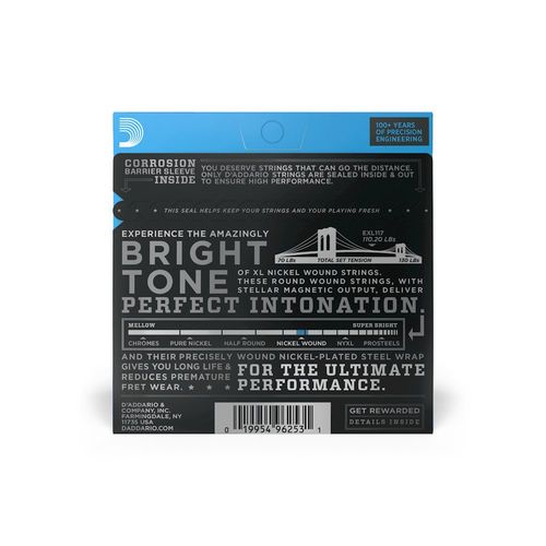 זוית נוספת D'Addario EXL117 Nickel Wound