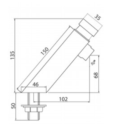 ברז מנתי 309204 כרום חמת
