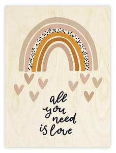 תמונה מודפסת על עץ (מגוון מידות) לחדר ילדים - קשת