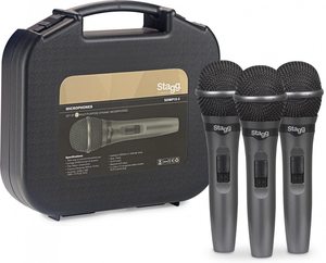 סט 3 מיקרופונים דינאמיים Stagg SDMP15-3