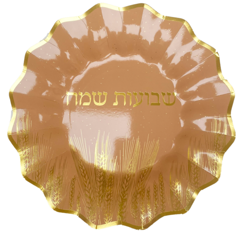 צלחות נייר גדולות שבועות - 10 יח'