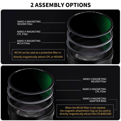 K&F 52mm magnetic filter MCUV+CPL+ND1000