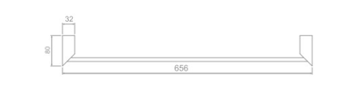 מוט למגבת 801780 סדרת נפטון Neptune כרום חמת