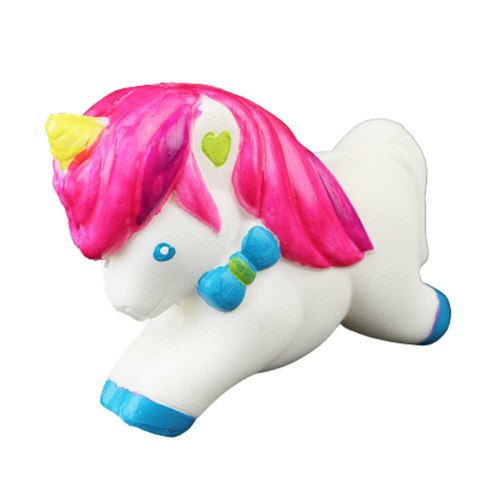 סקווישי חד קרן - ערכת יצירה לצביעה עצמית עם טושים ודבק נצנצנים