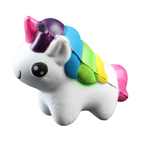 סקווישי חד קרן - ערכת יצירה לצביעה עצמית עם טושים ודבק נצנצנים