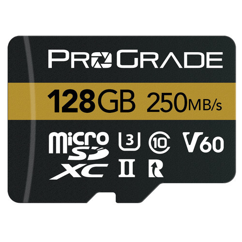 כרטיס זיכרון ProGrade 128GB micro SDXC UHS-II V60 Gold