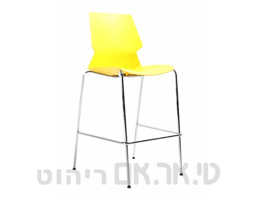כסא בר דגם גביש צהוב